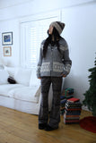 Snowflake Nordic Knit Zip-up