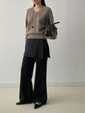 [Winter ver.] Beryl Wrap Skirt Boot Cut Slacks