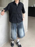 Grayish Washing Bermuda Denim