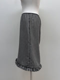 Frill Stripe Midi Skirt