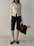 [Bustier SET] Serine Rib Cardigan T-shirt