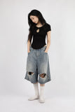 Vintage Cut Bermuda Denim
