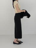 Ravi Ribbed Square Neck Short Sleeve T-Shirt