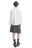 HIDDEN BUTTON CROP SHIRT