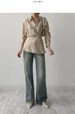 [Skirt SET] Crio Wrap Loose Fit Blouse