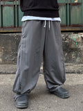 Nylon Snap Layered Pants