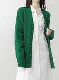 [Premium] Italian Viscose V-neck Cardigan