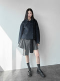 DOUBLE BUTTON WOOL COAT
