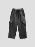 Fluffy Suede Cargo Pants