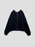 Monogram 2WAY Crop Warmer Hood Zip Up
