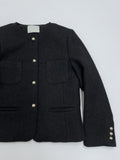 Musk No-Collared Tweed Jacket