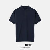 Rib Raglan Half Zip-up