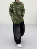 Cloud brush graphic knit