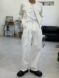 Two Tuck Cotton Wide Pants