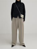 [unisex] Leel Two Tuck Banding Wide Slacks