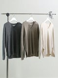 [Premium] Whole Garment Its V-neck Knit