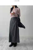 Unbalanced Stripe H-Line Skirt