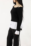 Shirt Layered Off Shoulder Tee