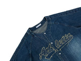 Baseball Denim Half Shirt