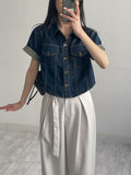Kota Denim Crop Shirt Jacket