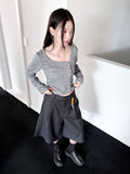 SIDE BUTTON STRAP CARDIGAN