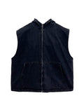 Detail Denim Anorak Vest