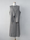 [Setup Available] Stitch Strap Slit Vest