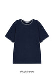 Bind Stitch Muscle-Fit Short Sleeve Knit