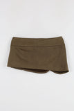 Suede layered skirt