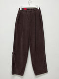 Banding corduroy long wide pants