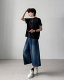 [1+1] Crop Layered Half Sleeve