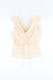 Rose lace shoulder sleeveless