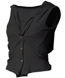 Asymmetric Snap Hoodie