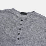Karoo Ribbed Henley Neck Button Long Sleeve