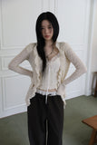 Lobul frill knit cardigan