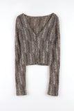 Canoe feather crop cardigan