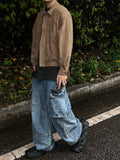 Salt Washed Cargo Denim