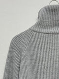 Raglan Two-Way Knit Zip Up