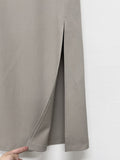 Lizzo banding slit long skirt