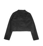 CROP SUEDE RIDER JACKET