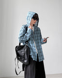 Maria Check Hood Shirts
