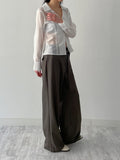 [Long sleeve ver.] Dani see-through V-neck blouse