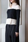 Lina color matching shirt top