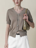 [Premium] Coolet Linen Short Sleeve Cardigan