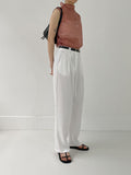 [summer] Wrinkle free semi-wide slacks