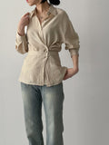 [Skirt SET] Crio Wrap Loose Fit Blouse
