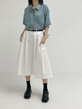 Pocket See-Through Crop Blouse