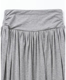 SWEAT SHIRRING MIDI SKIRT