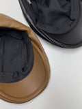 Leather Button Hunting Cap