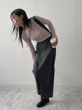 Unbalanced Stripe H-Line Skirt
